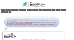 Desktop Screenshot of geschichtsverein-baesweiler.de